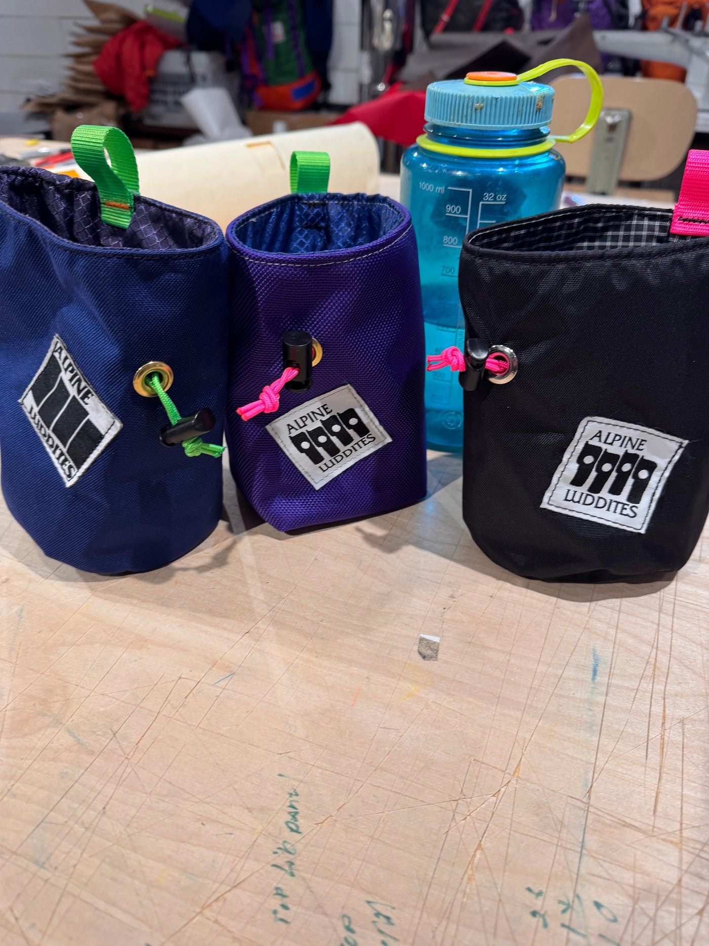Chalk bag pre production samples