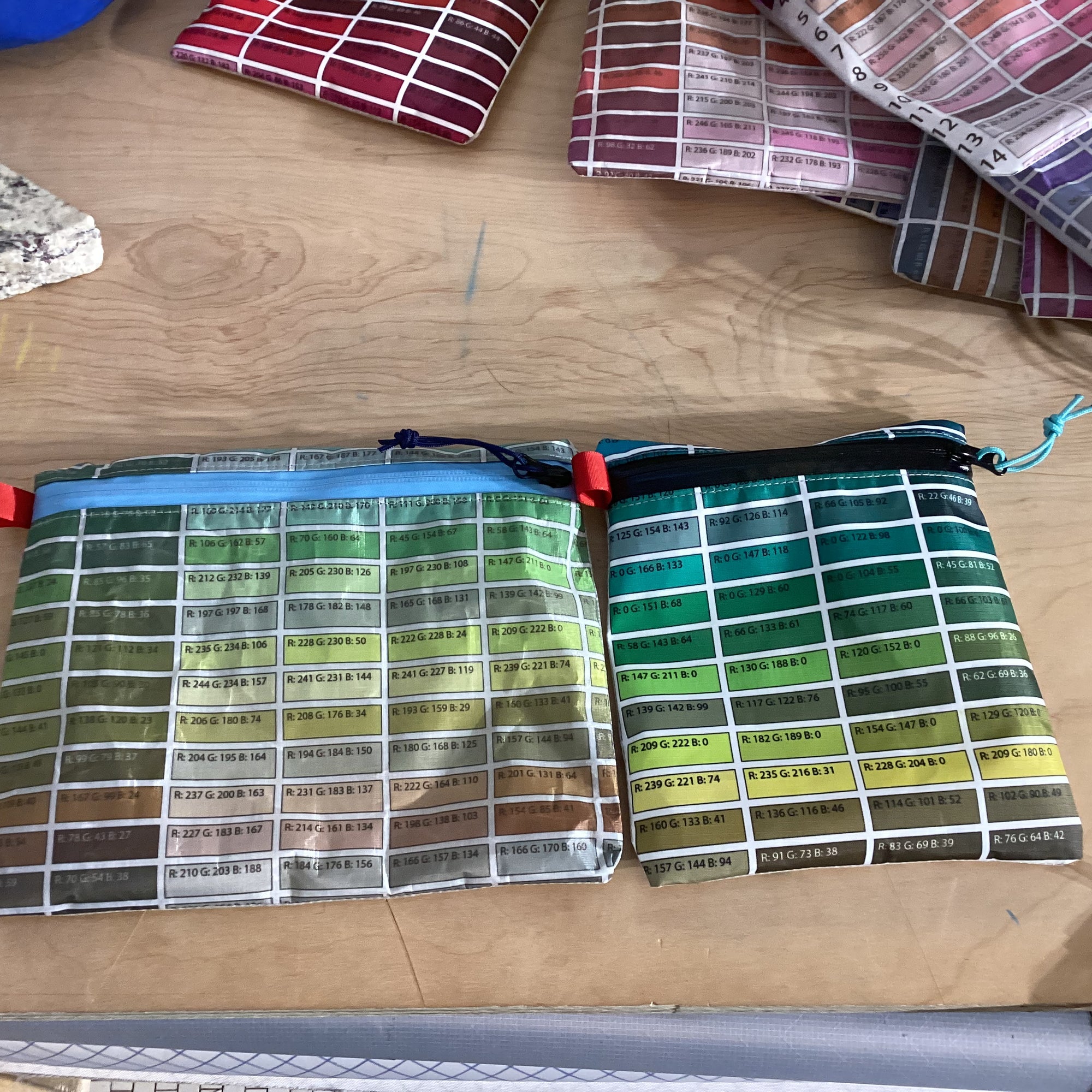 Pantone zip bags - Alpine Luddites