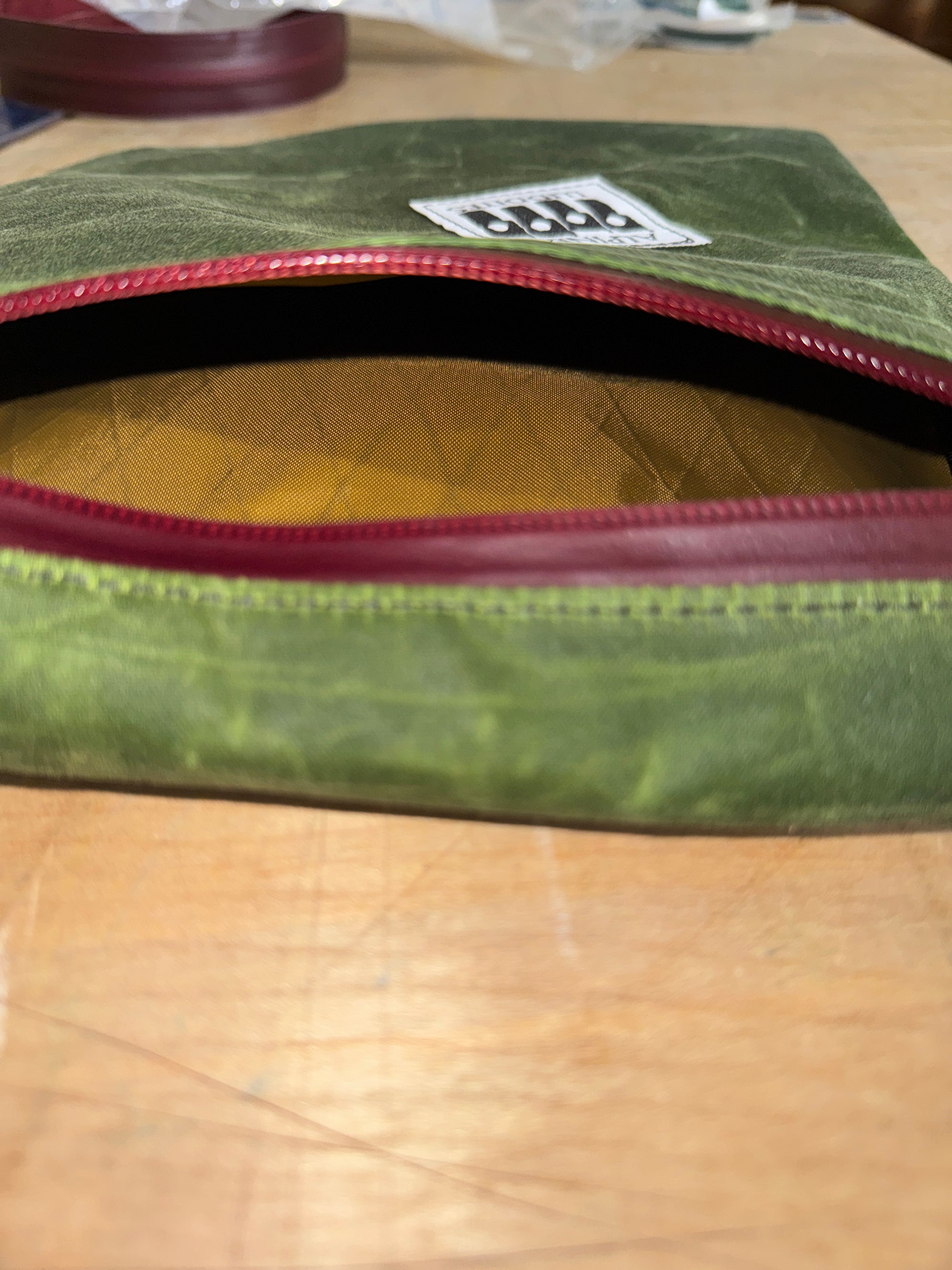 waxed canvas zip bags