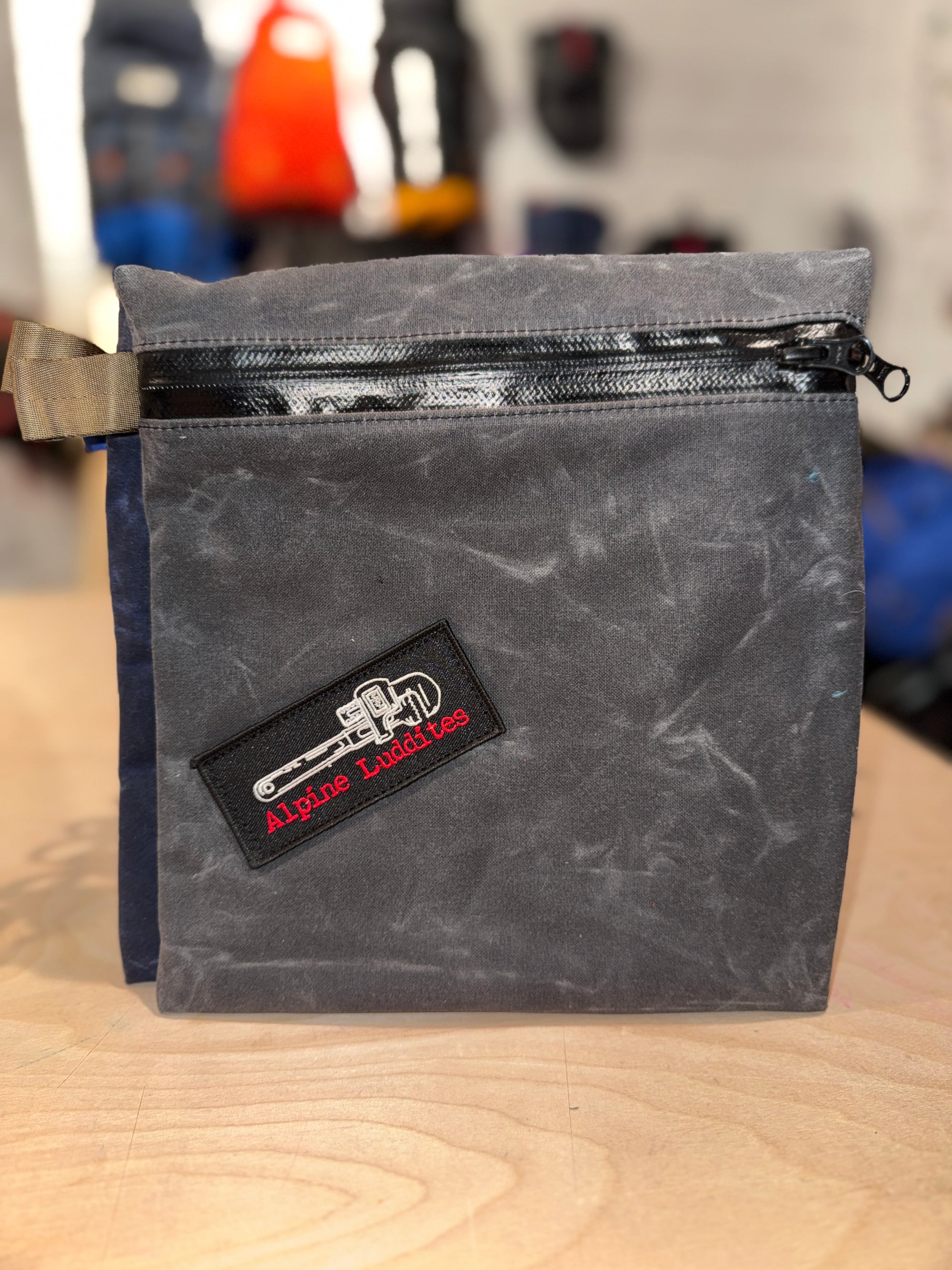 waxed canvas zip bags