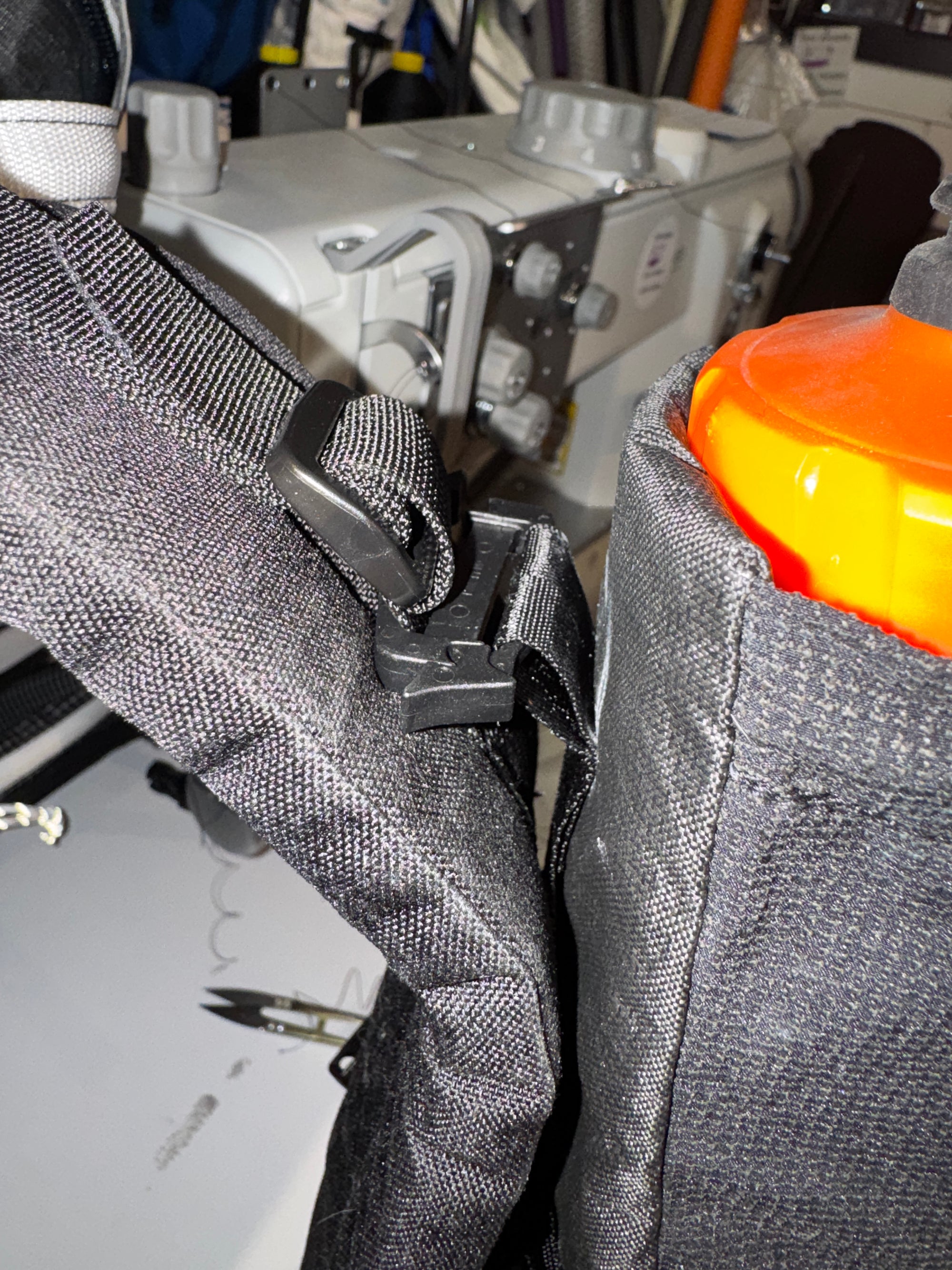 Bottle pocket/ shoulder strap mount