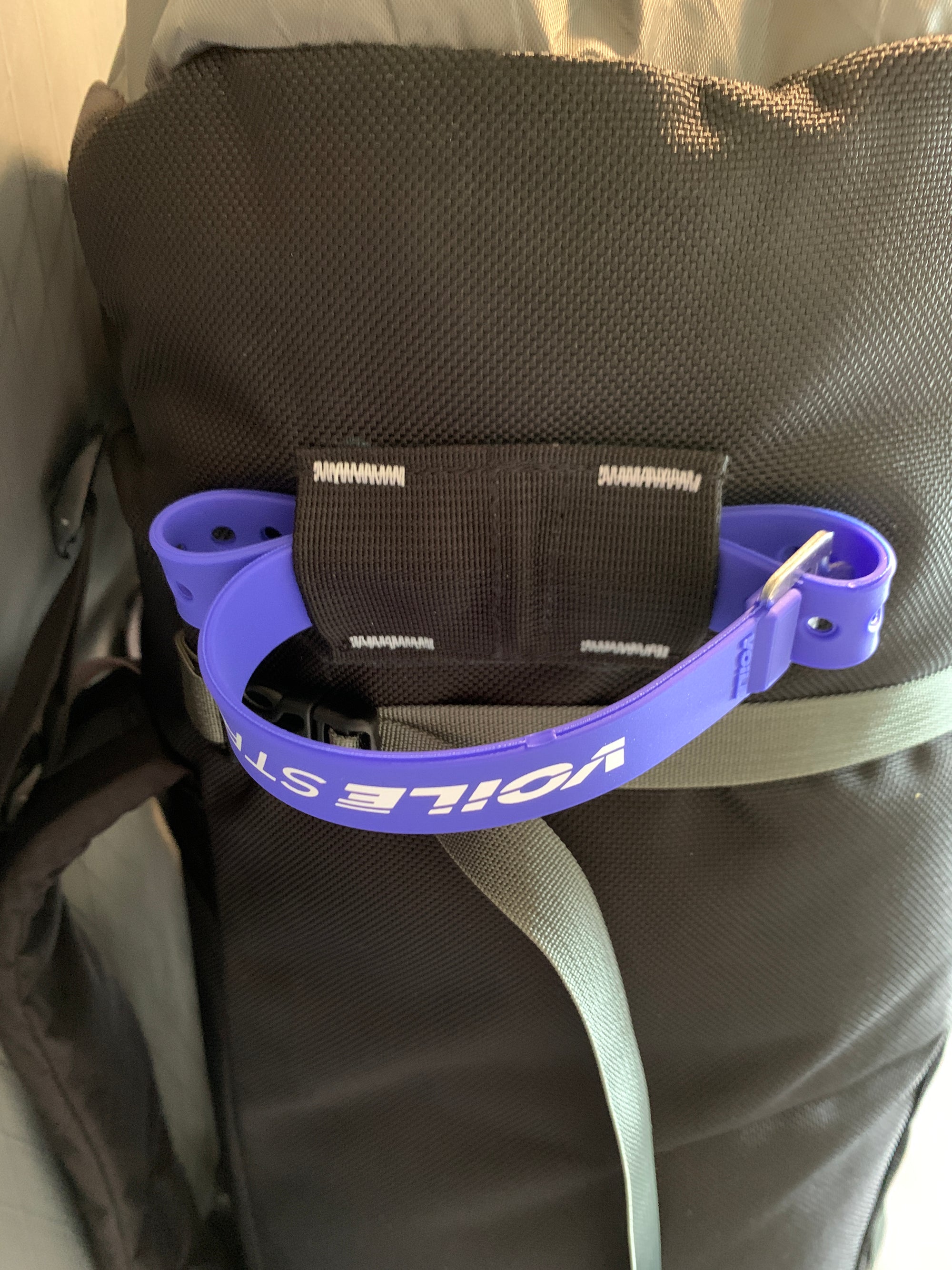 ski carry slots with voile straps - Alpine Luddites